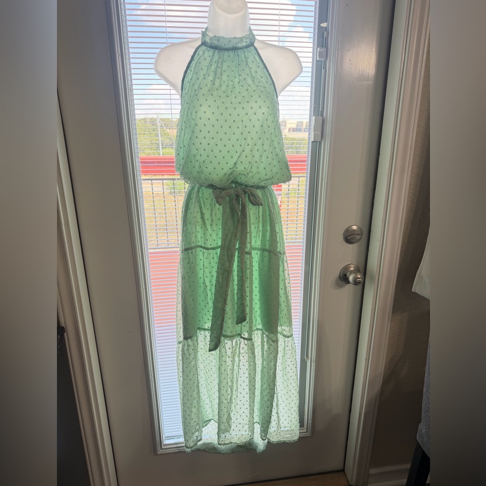 NWT Green Halter Maxi Dress